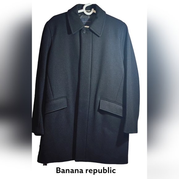 Men's Trench Coat, Black, Med. - Picture 1 of 8